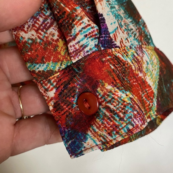 Vintage non-wrinkle breathable lightweight polyester size L - Picture 8 of 12